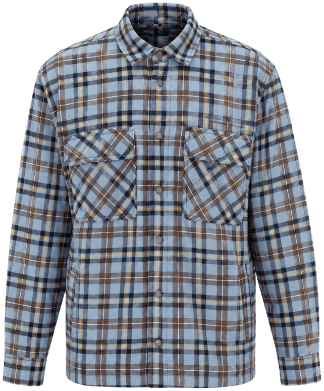 Brushed plaid overshirt