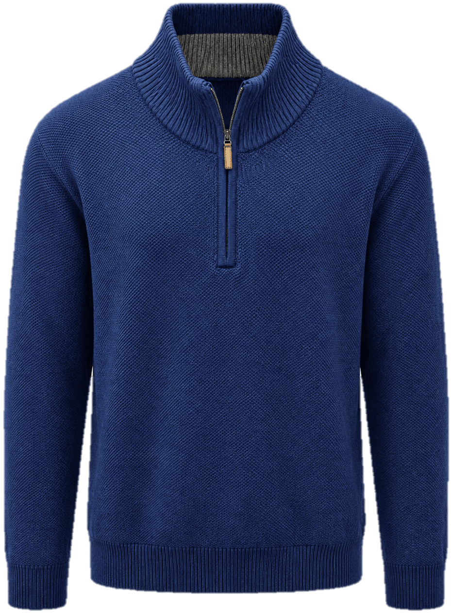 Quarter-zip knit sweater